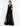 SIDE VIEW BLACK PLEATED TULLE SLEEVELESS PLUNGING V-NECK GOWN