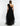 BACK VIEW BLACK TULLE ONE SHOULDER TIERED GOWN