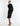 SIDE VIEW BLACK LONG SLEEVE MOCK NECK ILLUSION MIDI DRESS WITH CUTOUT DETAILS