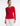 FRONT VIEW FIERY RED LONG SLEEVE RIB PEPLUM KNIT TOP