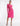 FRONT VIEW MAGENTA BOAT NECK RIBBED KNIT FEATHER CUFF SWEATER TOP