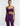 FRONT VIEW PURPLE SATIN SHIRRED SWEETHEART CROP TOP