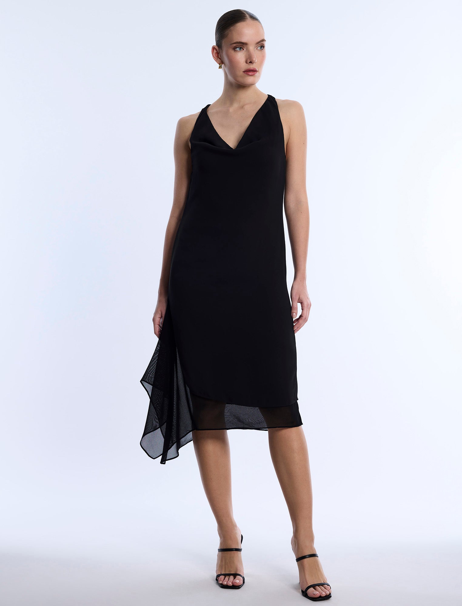 Twist And Drape Combo Dress BCBGMAXAZRIA Twist And Drape Combo Dress BCBGMAXAZRIA