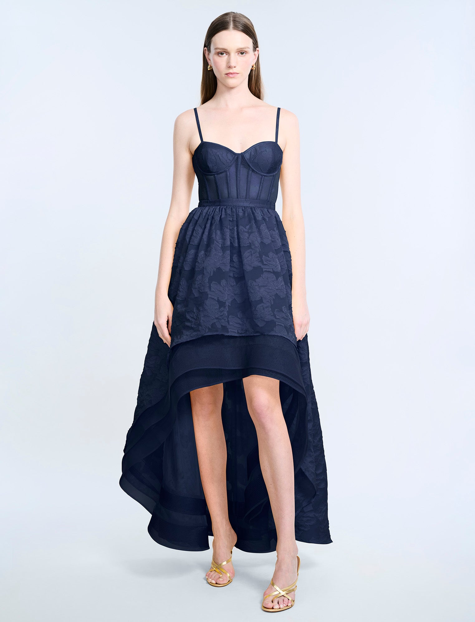 High Low Organza Tulle Gown BCBGMAXAZRIA High Low Organza Tulle Gown BCBGMAXAZRIA