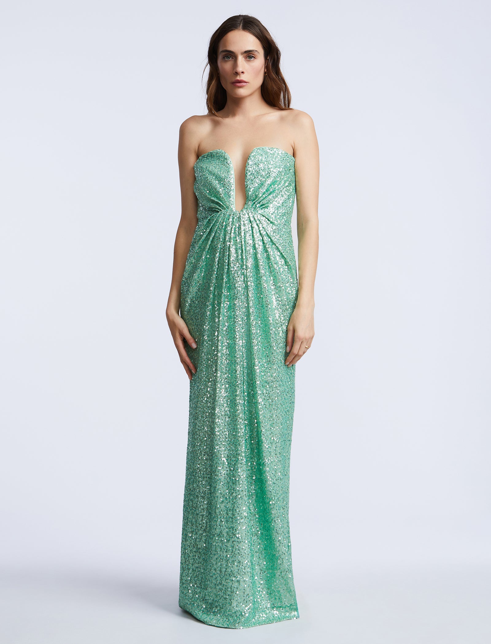 Plunging U Neckline Gown – BCBGMAXAZRIA - Main Image