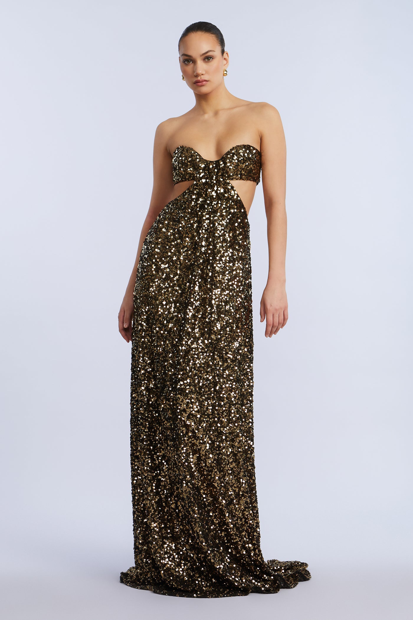 Sequin Strapless Gown BCBGMAXAZRIA Sequin Strapless Gown BCBGMAXAZRIA