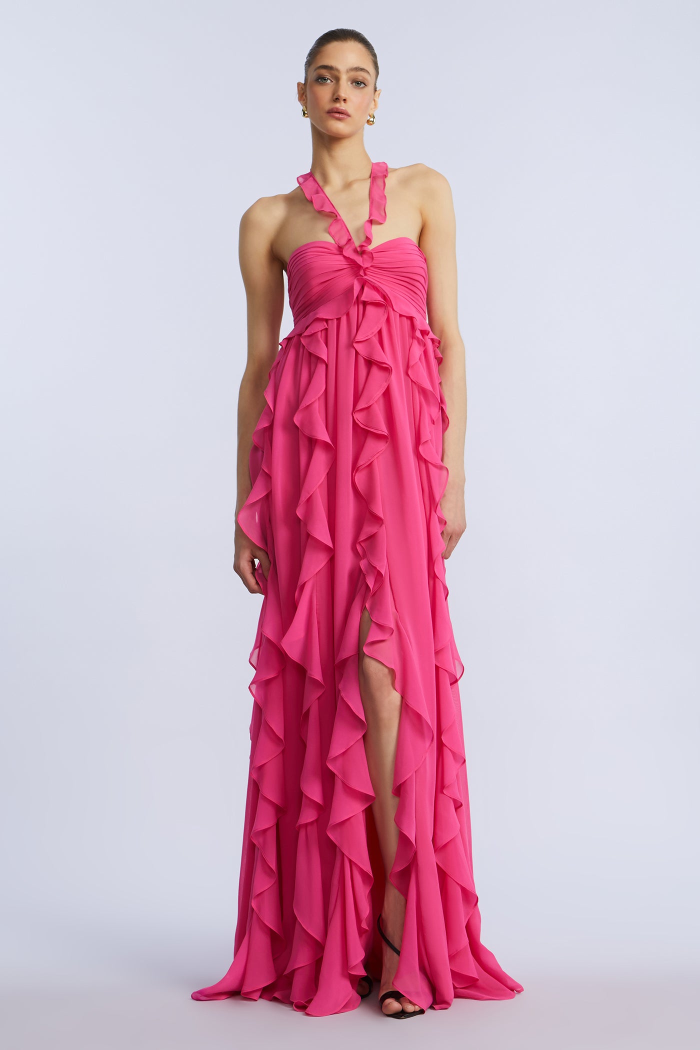 Ruffle Chiffon Gown Ruffle Chiffon Gown