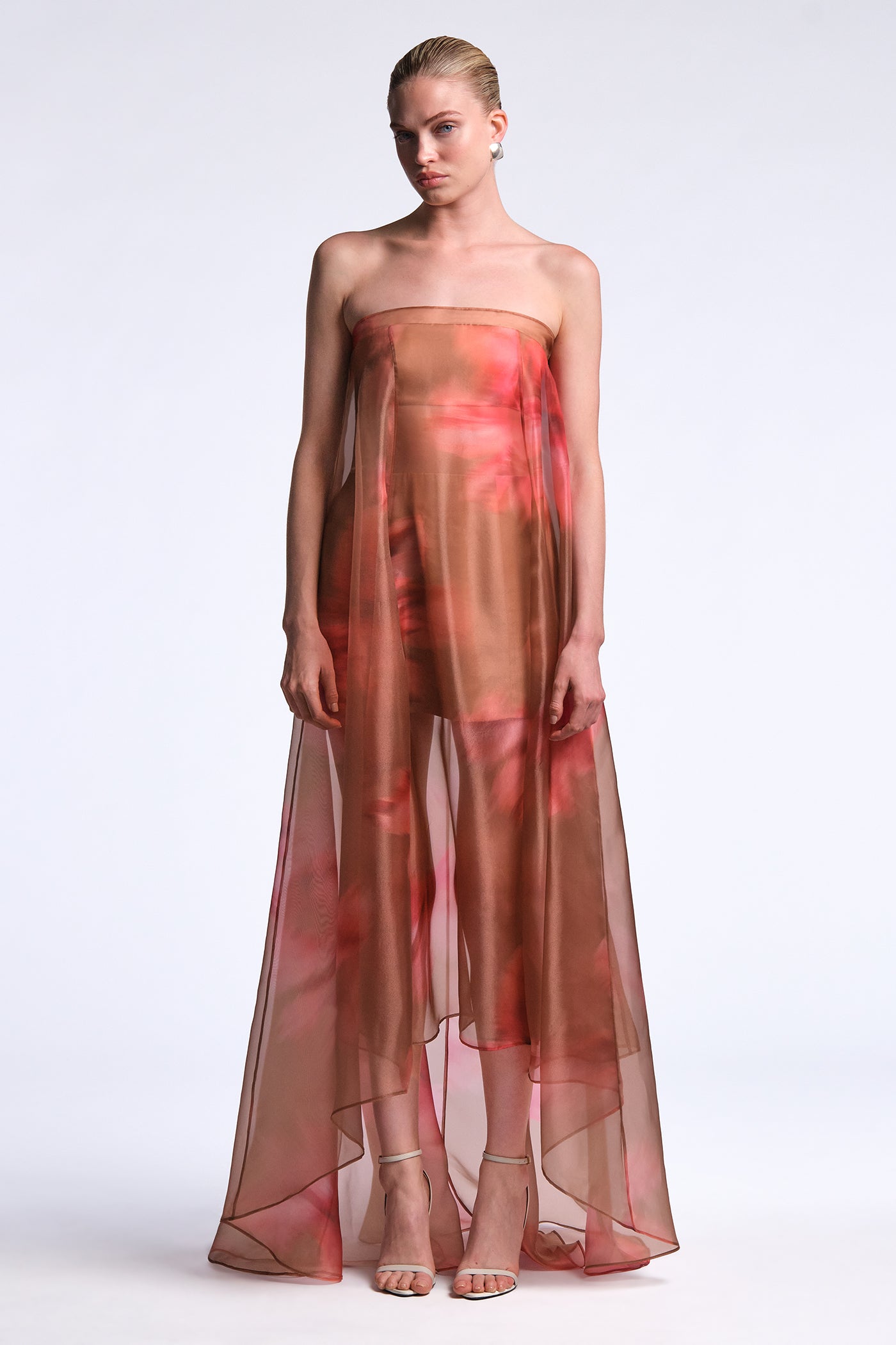 orange bcbg dress BCBG Orange Dress with Lace Panels RefindStyle
