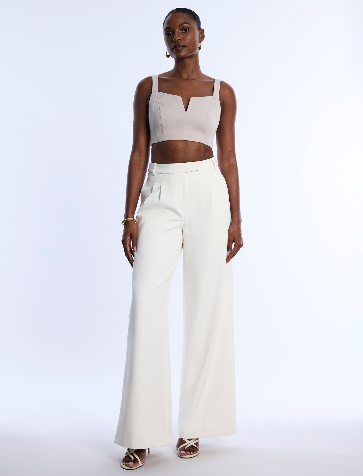 Pleat Front Wide Leg Pant BCBGMAXAZRIA Pleat Front Wide Leg Pant BCBGMAXAZRIA