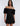 FRONT VIEW BLACK OFF-THE-SHOULDER MINI DRESS WITH TULLE