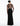 BACK VIEW BLACK BEAUTY LACE LONG SLEEVE GOWN WITH SCALLOPED LACE V-NECK