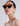 MODEL VIEW WOMEN'S Honey Demi + Shiny Gold RETRO KITTEN SUNGLASSES