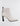SIDE VIEW WOMEN'S BRIGHT WHITE LEATHER POINTED TOE HEEL BOOTIE