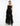FRONT VIEW BLACK TIERED TULLE GOWN WITH CORSET DETAIL