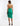 BACK VIEW GREEN SATIN SLEEVELESS HALTER RUCHED MINI DRESS WITH BACK STRAP CRYSTAL DETAIL