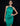 FRONT EDITORIAL VIEW GREEN SATIN SLEEVELESS HALTER RUCHED MINI DRESS WITH BACK STRAP CRYSTAL DETAIL