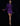 FRONT EDITORIAL VIEW PURPLE SATIN BELTED BLAZER MINI DRESS WITH FEATHER ARM CUFFS