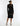 BACK VIEW BLACK LONG SLEEVE MOCK NECK ILLUSION MIDI DRESS WITH CUTOUT DETAILS