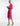 SIDE VIEW MAGENTA BOAT NECK RIBBED KNIT FEATHER CUFF SWEATER TOP
