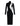 BLACK BEAUTY AND WHITE GRAPHIC MOCK NECK LONG SLEEVE BODYCON KNIT DRESS