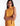 FRONT ZOOM DETAIL VIEW WOMEN'S GOLDEN GLOW HALTER MAXI DRESS WITH TIE NECK
