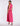 BACK VIEW PINK PEACOCK SATIN HALTER GOWN WITH TIE NECK DETAIL