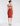 BACK VIEW RED OCHRE PLUNGING SWEETHEART NECKLINE BODYCON MIDI DRESS