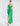 FRONT VIEW WOMEN'S MALACHITE PLUNGING V-NECK PEPLUM GOWN