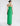 BACK VIEW WOMEN'S MALACHITE PLUNGING V-NECK PEPLUM GOWN