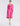 FRONT VIEW WOMEN'S PASSION PINK RIBBED KNIT RAGLAN SLEEVE CARDIGAN SWEATER