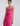 FRONT VIEW WOMEN'S PASSION PINK SATIN COWL NECK CAMI