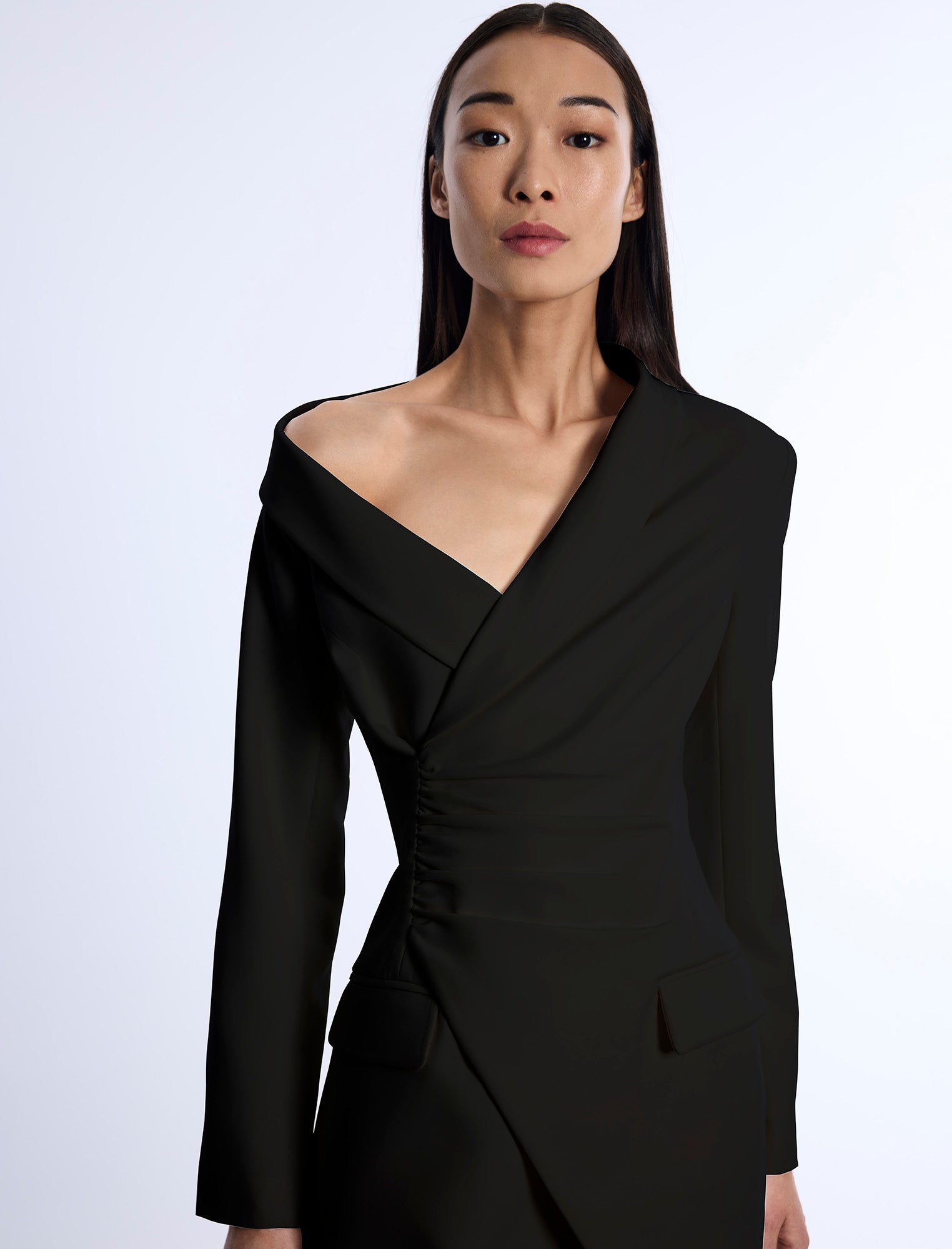 Asymmetrical Off Shoulder Dress – BCBGMAXAZRIA