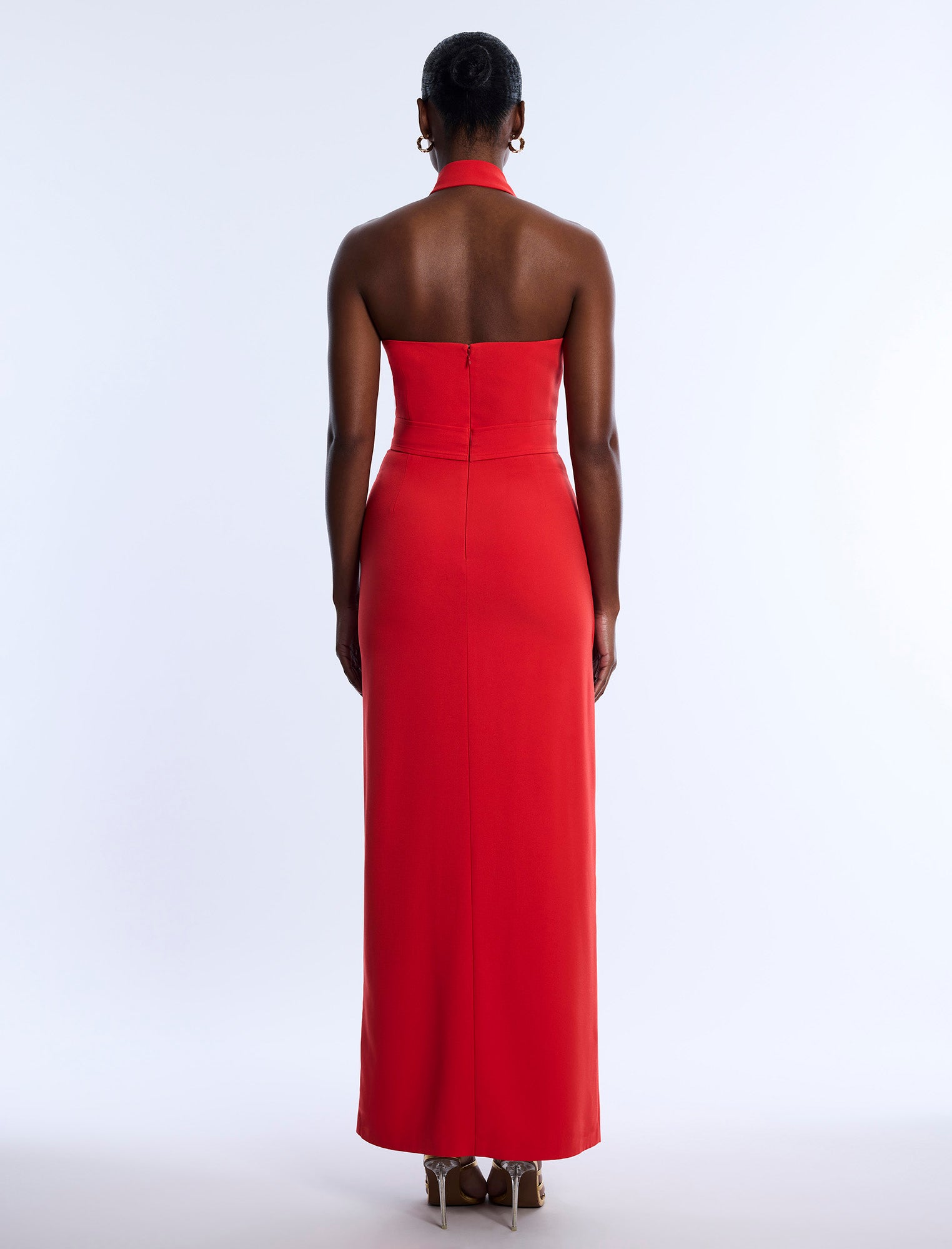 Tailored Collar Halter Dress Tailored Collar Halter Dress
