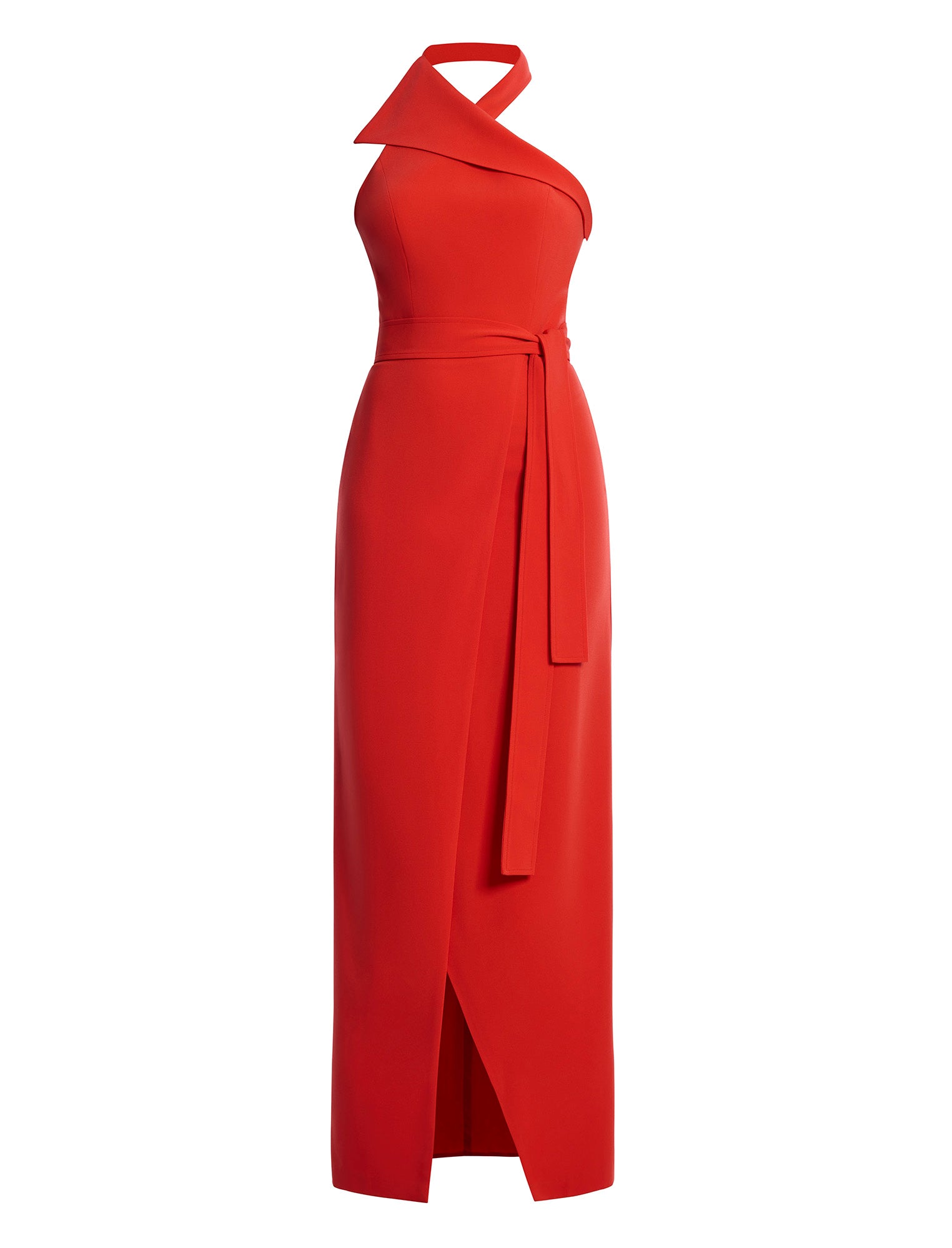 bcbg red halter dress BCBG Max and Cleo Hailey Poppy Orange Red Halter dress Size 10