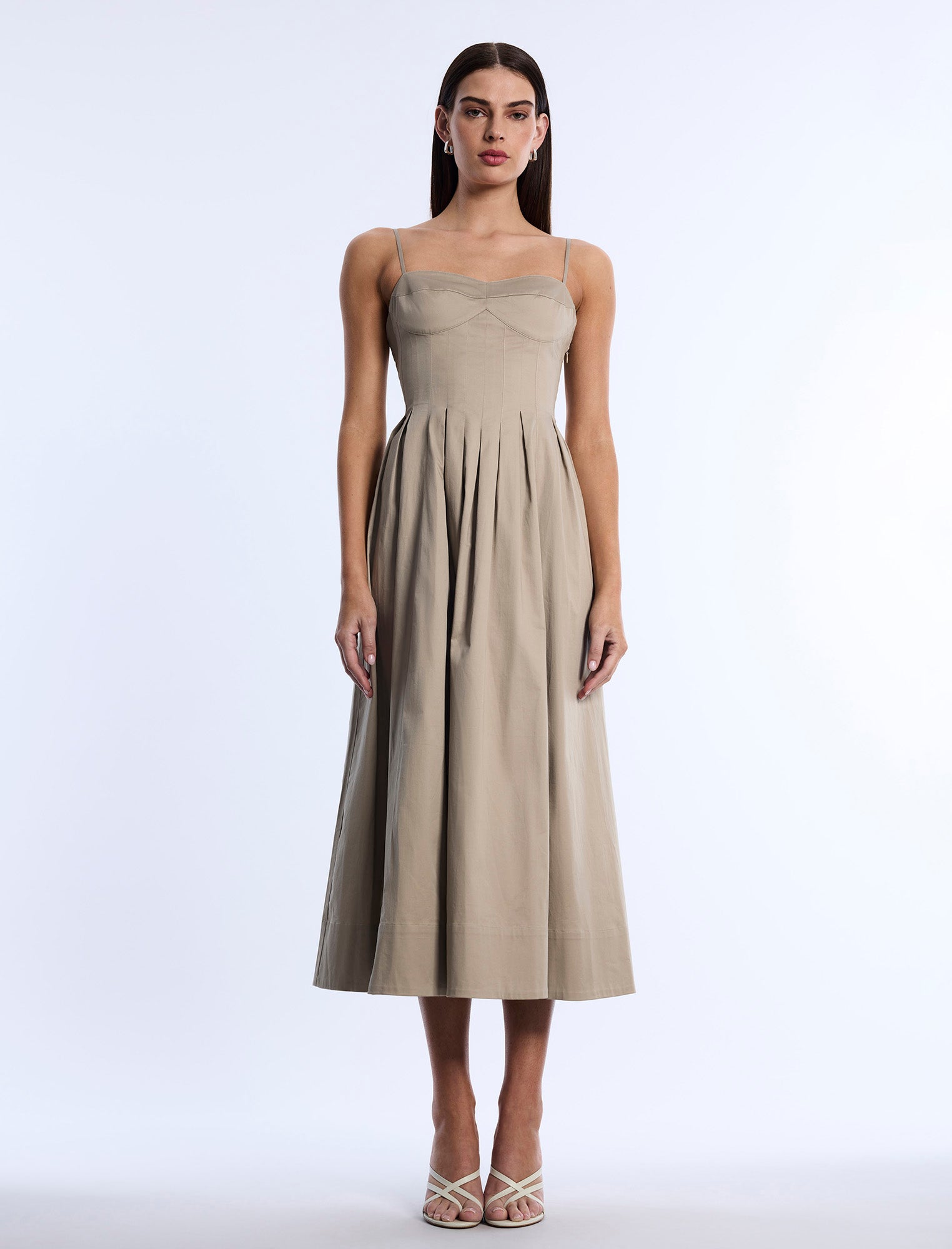 belonging flared midi dress Aje - Belonging Flared midi Dress by Aje
