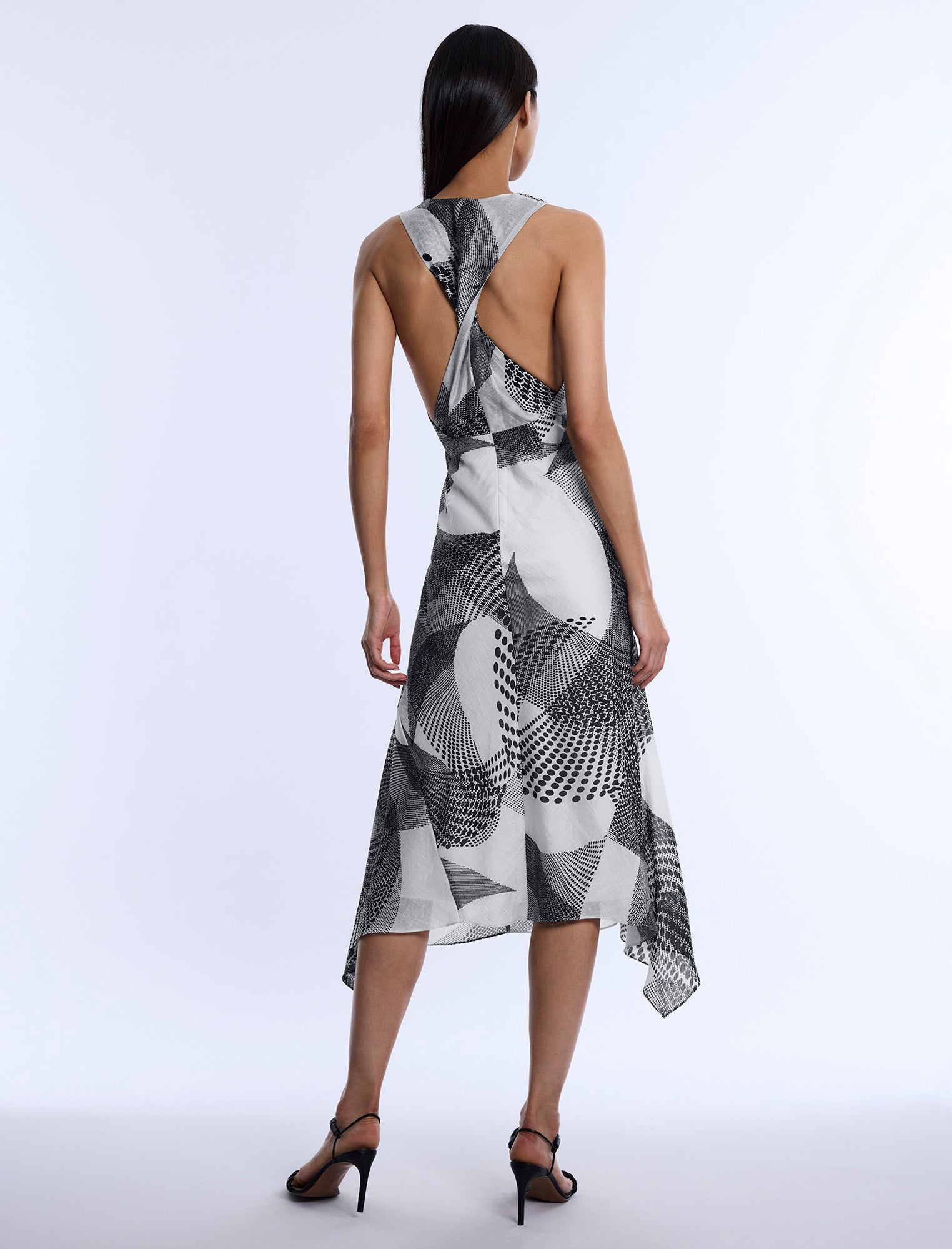 Printed Cowl Halter Dress BCBGMAXAZRIA Printed Cowl Halter Dress BCBGMAXAZRIA