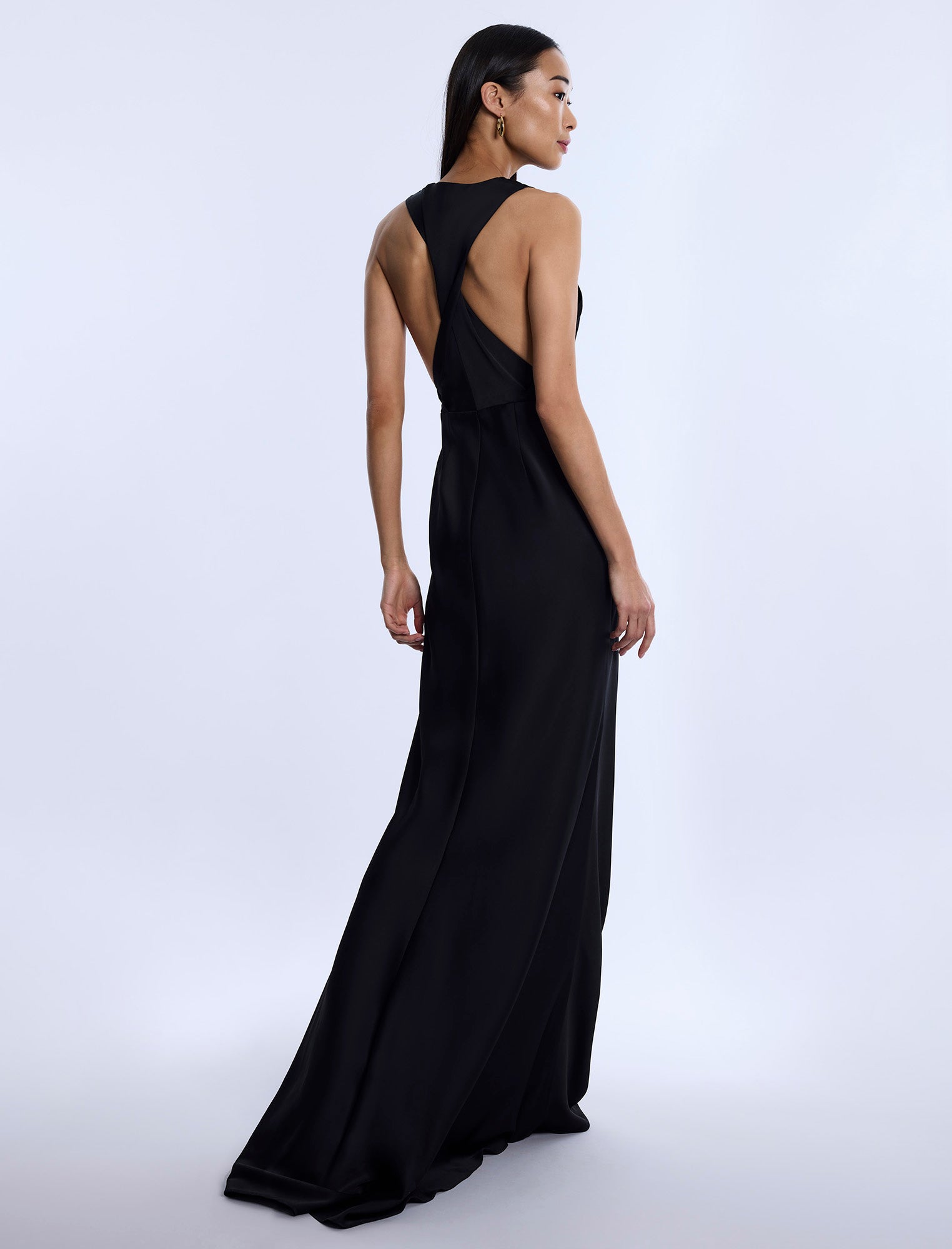 Cowl Neck Halter Gown BCBGMAXAZRIA Cowl Neck Halter Gown BCBGMAXAZRIA