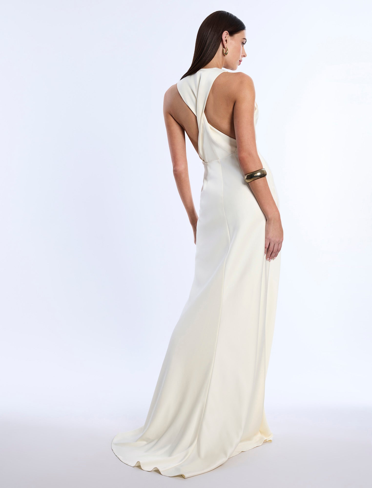 Cowl Neck Halter Gown Cowl Neck Halter Gown