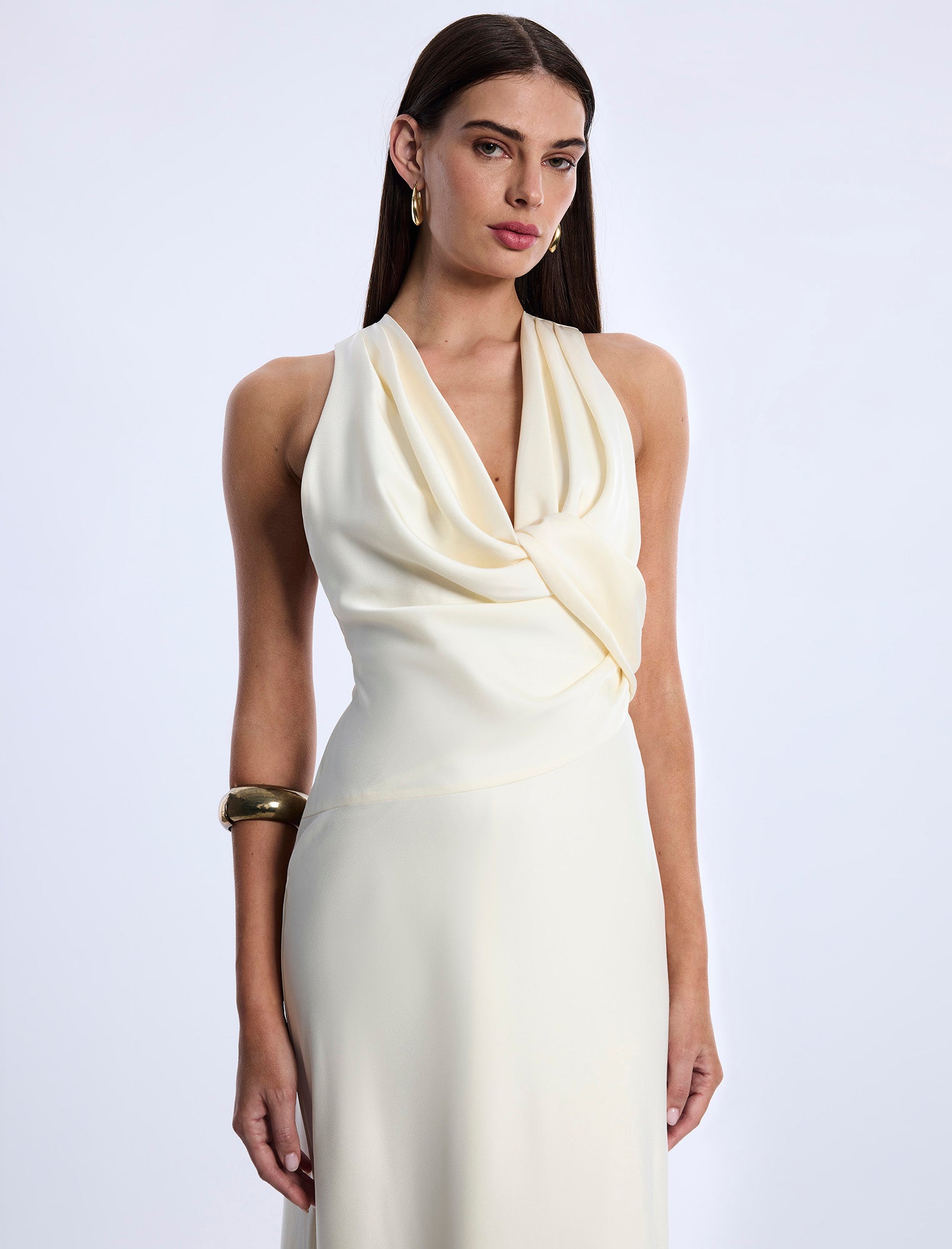 Cowl Neck Halter Gown Cowl Neck Halter Gown