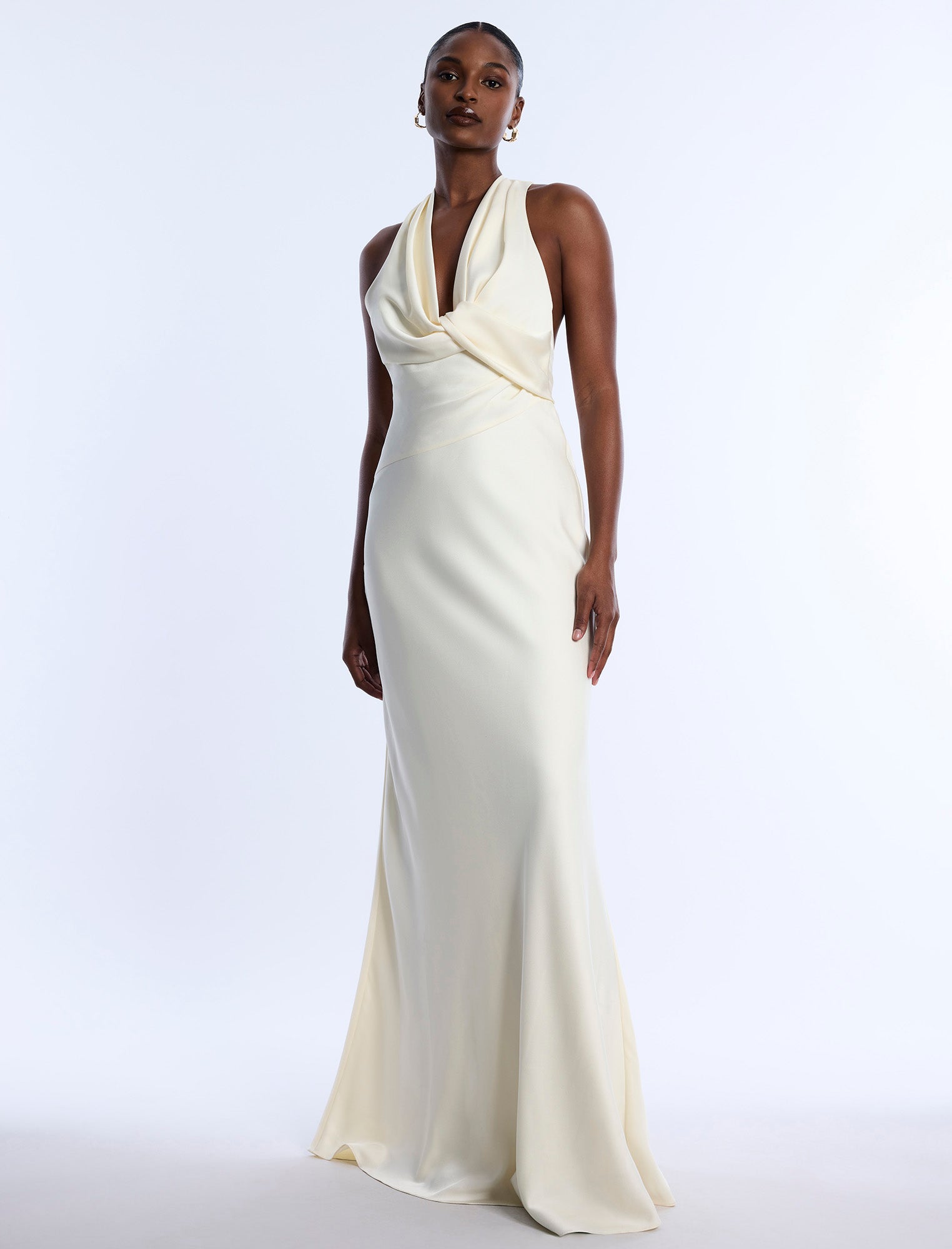 Cowl Neck Halter Gown – BCBGMAXAZRIA - Main Image