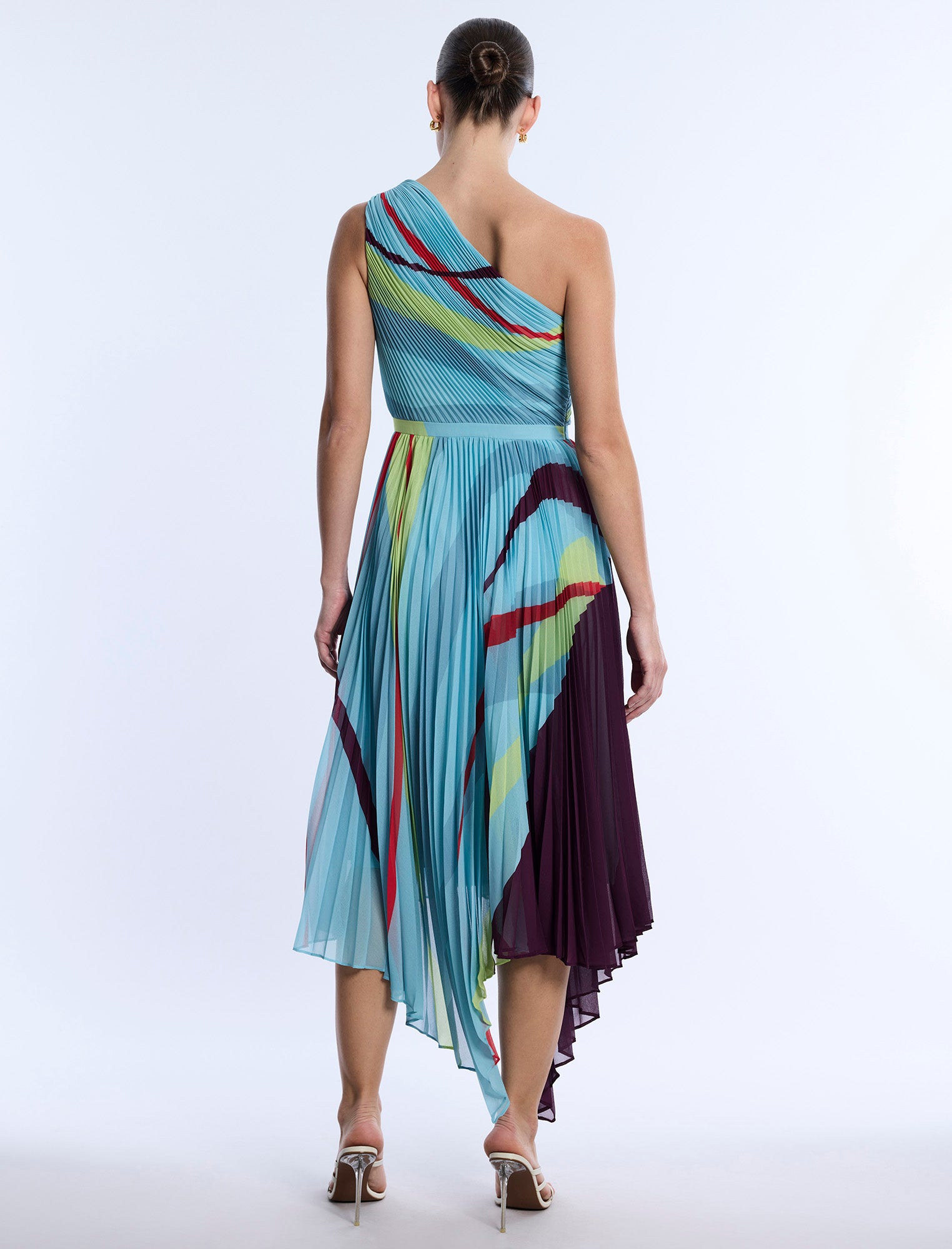 bcbgmaxazria pleated satin dress BCBGMAXAZRIA