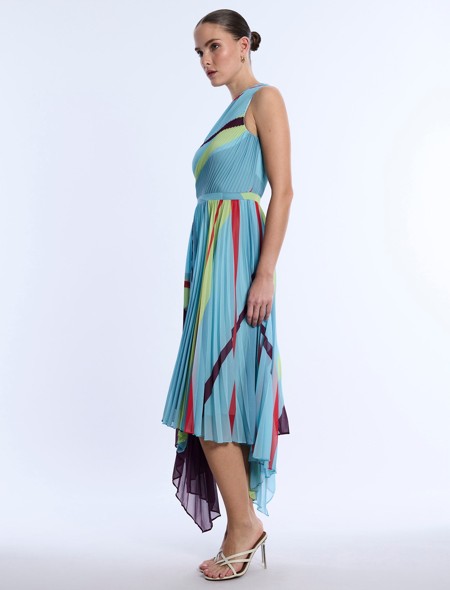 Printed Pleated Dress BCBGMAXAZRIA Printed Pleated Dress BCBGMAXAZRIA
