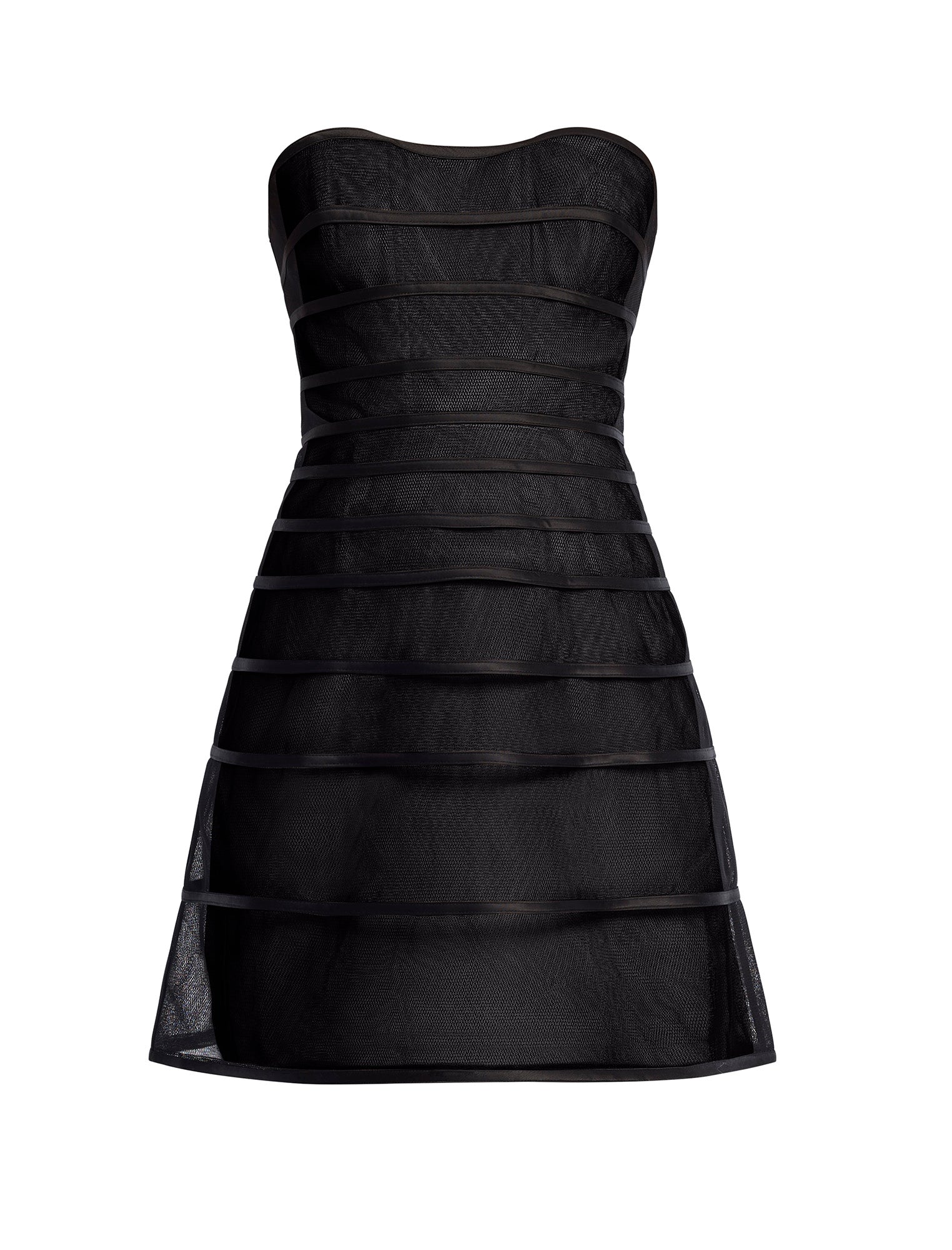 Sheer Volume Strapless Dress BCBGMAXAZRIA Sheer Volume Strapless Dress BCBGMAXAZRIA