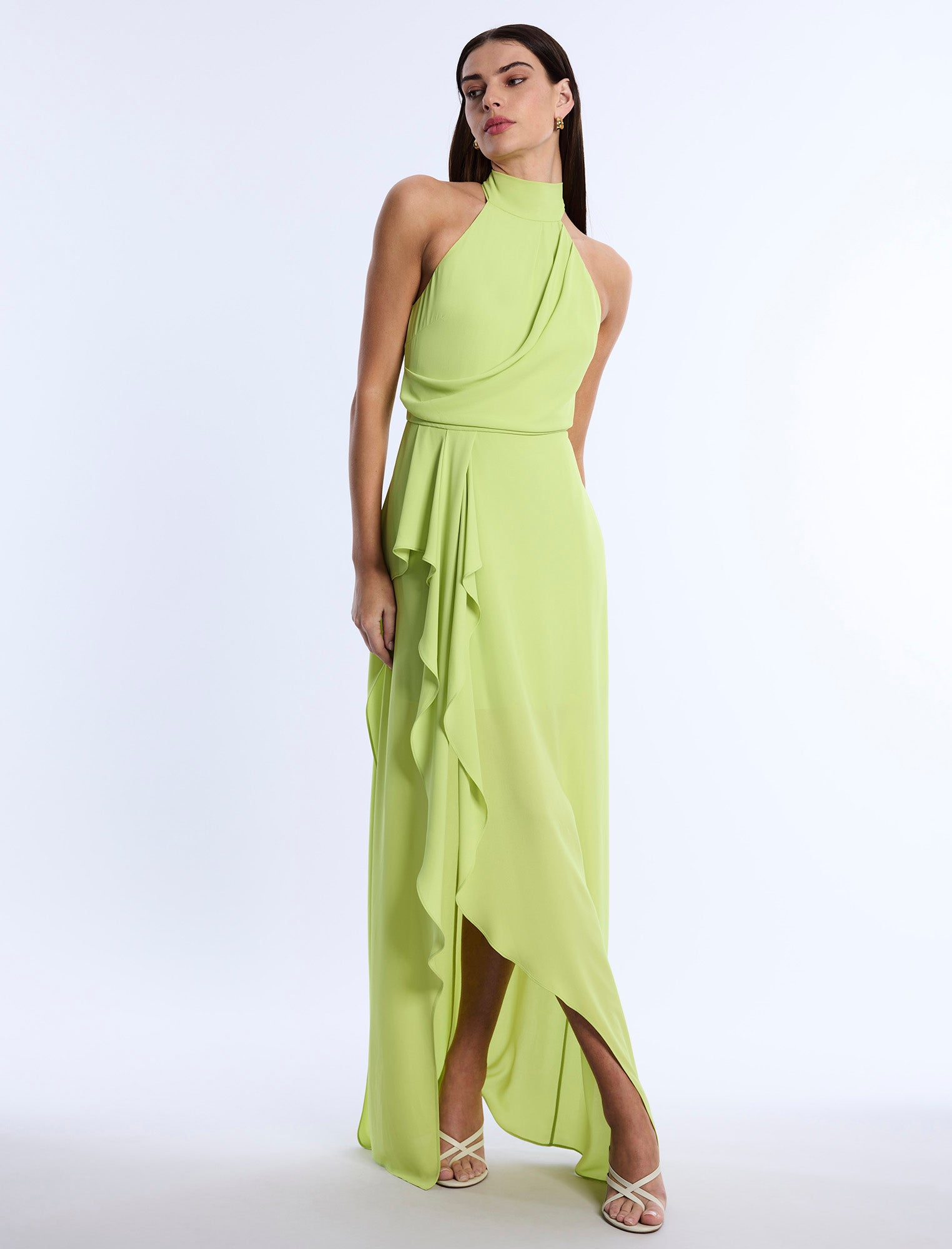 Mock Neck Drape Gown BCBGMAXAZRIA Mock Neck Drape Gown BCBGMAXAZRIA