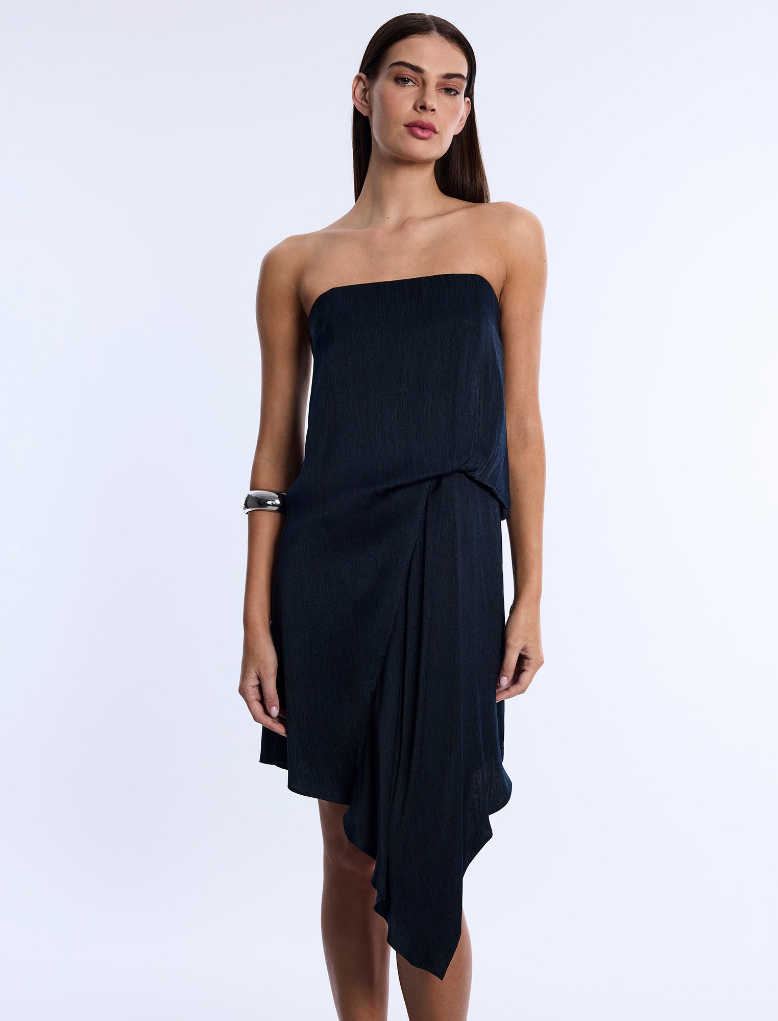 Strapless Drape Dress Midnight / 2 Strapless Drape Dress Midnight / 2