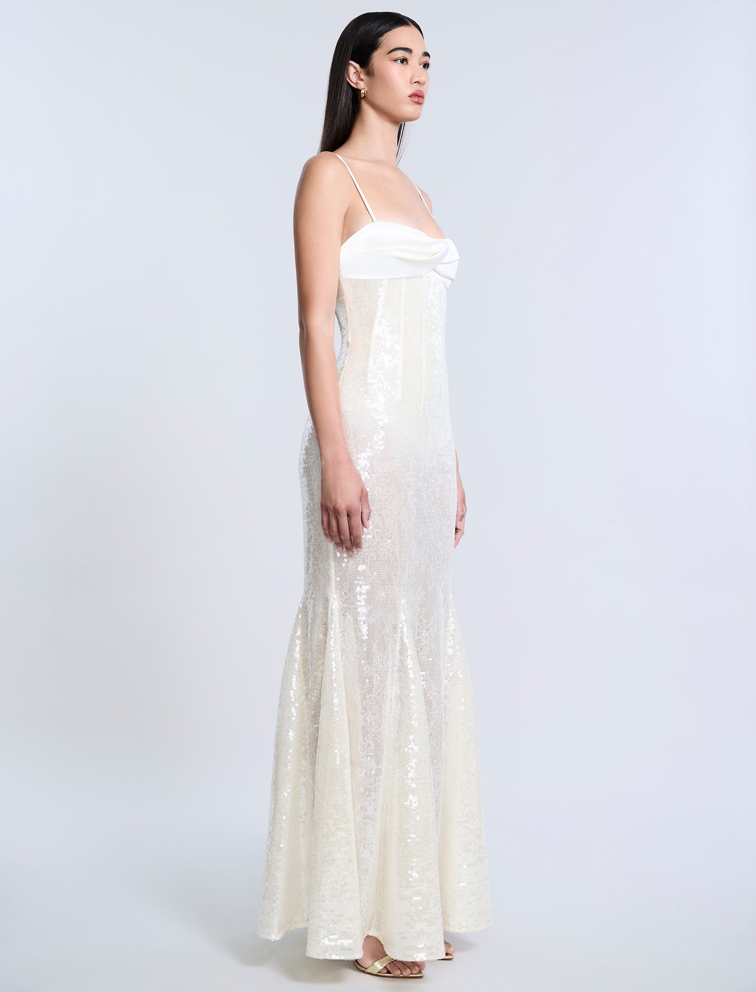 Sequin Lace Gusset Gown – BCBGMAXAZRIA