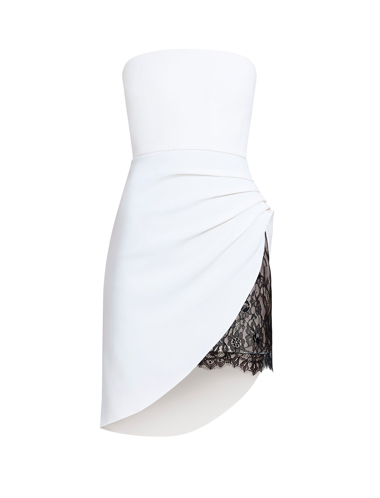 Strapless Lace Inset Dress Chalk & Black / 14 Strapless Lace Inset Dress Chalk & Black / 14