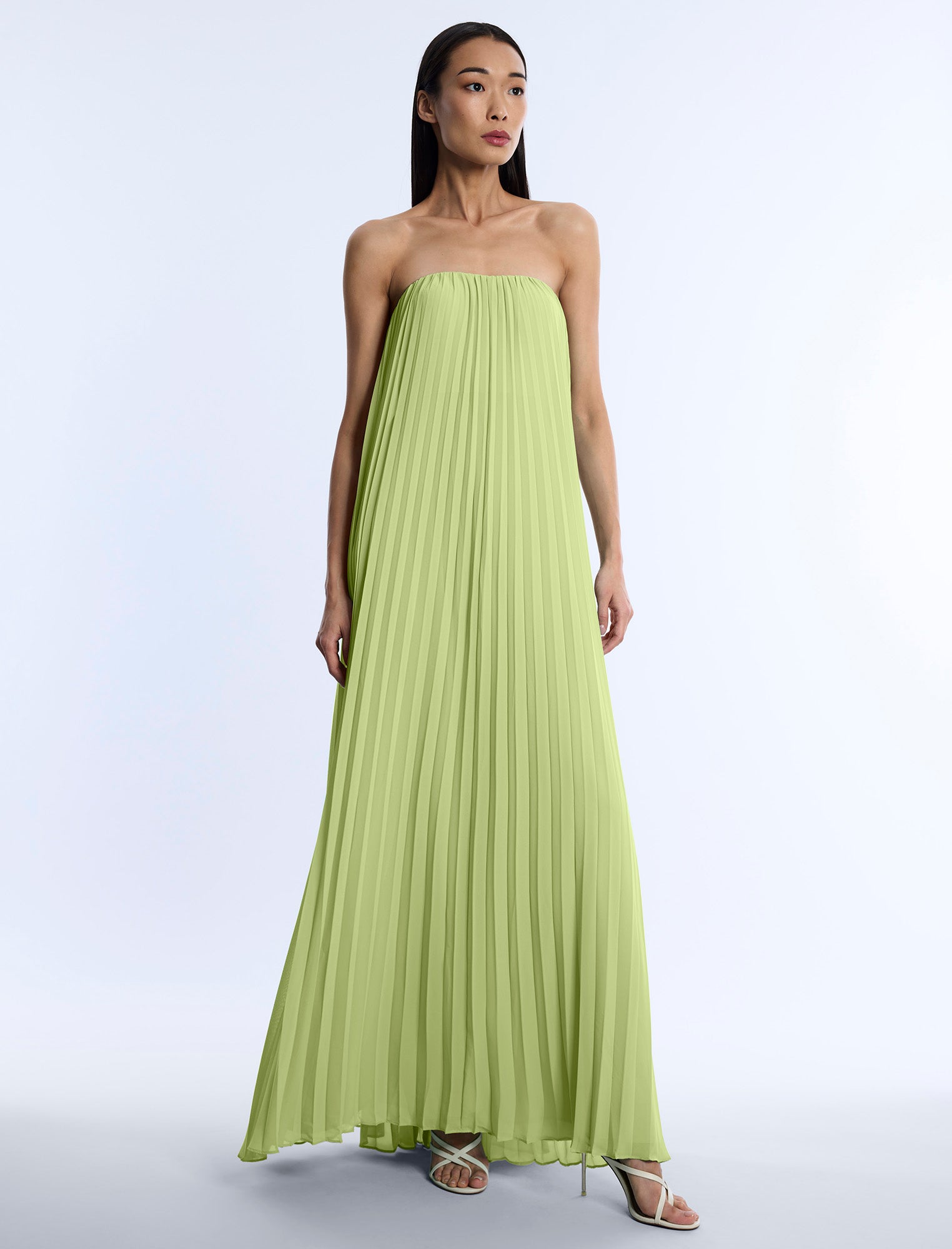 bcbg gold pleated dress NWT $298 BCBG Maxazria Pleated Metallic Evening Gown L