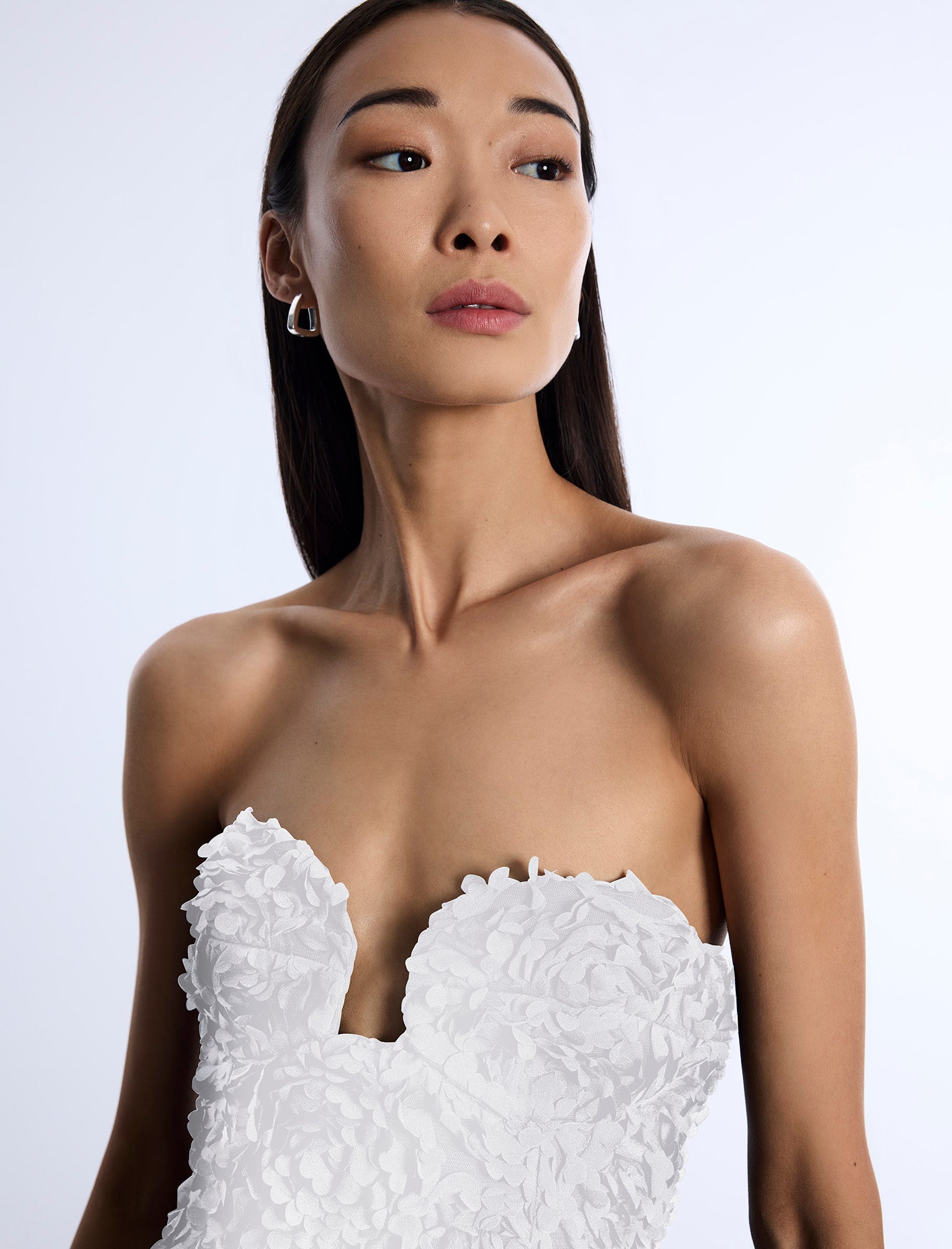 Strapless 3D Floral Dress BCBGMAXAZRIA Strapless 3D Floral Dress BCBGMAXAZRIA