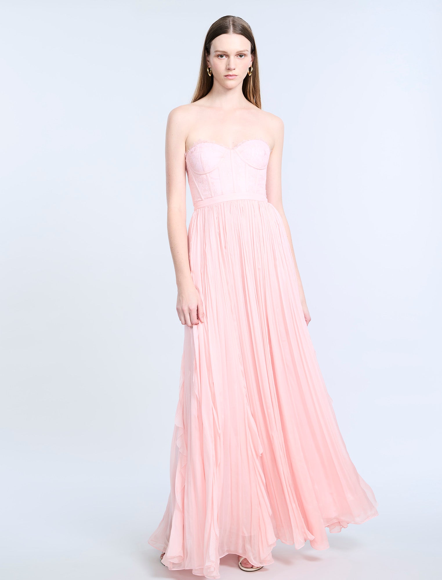Lace Bodice Chiffon Rufle Gown Blossom / 4 Lace Bodice Chiffon Rufle Gown Blossom / 4